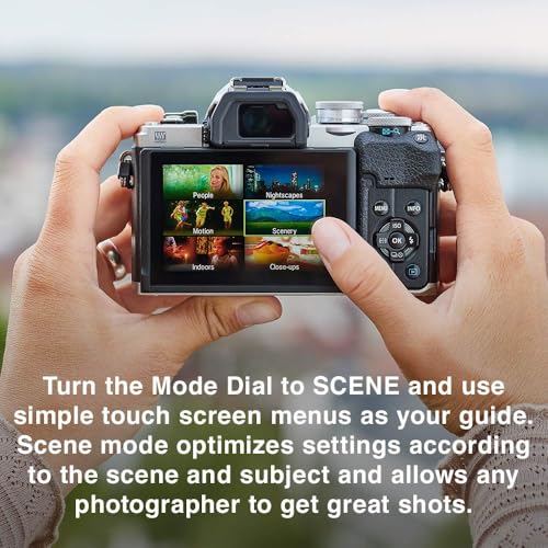 Image of OM SYSTEM Olympus E-M10 Mark IV Silver Micro Four Thirds System Camera M.Zuiko Digital ED 14-42mm F3.5-5.6 EZ kit 20MP Sensor 5-Axis Image Stabilization 4K Video Wi-Fi