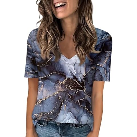 T-shirt Femme Coton Col en V Generic Cover