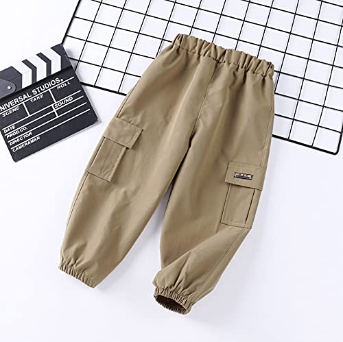 Boys Pants Casual Cargo Trousers Elastic Cuffs Comfortable Stylish Spring Summer Wear for Kids3