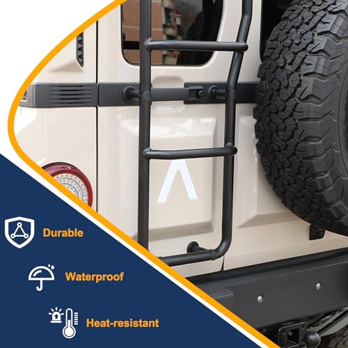Image of Car Trunk Door Inverted Letter A Sticker Compatible with Ineos Grenadier 2020-2024 Trunk Door Decorative Stickers Tailgate Side V-Shaped Stickers Accessories (White)