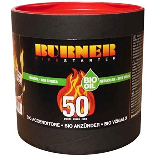 BURNER CAMINO INODORE ACCENDIFUOCO ECOLOGICO BIO IN 50 BUSTINE