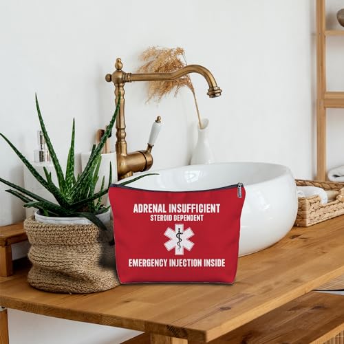 Nurse Doctor Cosmetic Bag - Doctor Nurse Gifts for Women, Nurse Small Medical Bag,Adrenal Insufficiency Makeup Bag, Emergency Makeup Bag, Emergency Injection Bag for Travel2