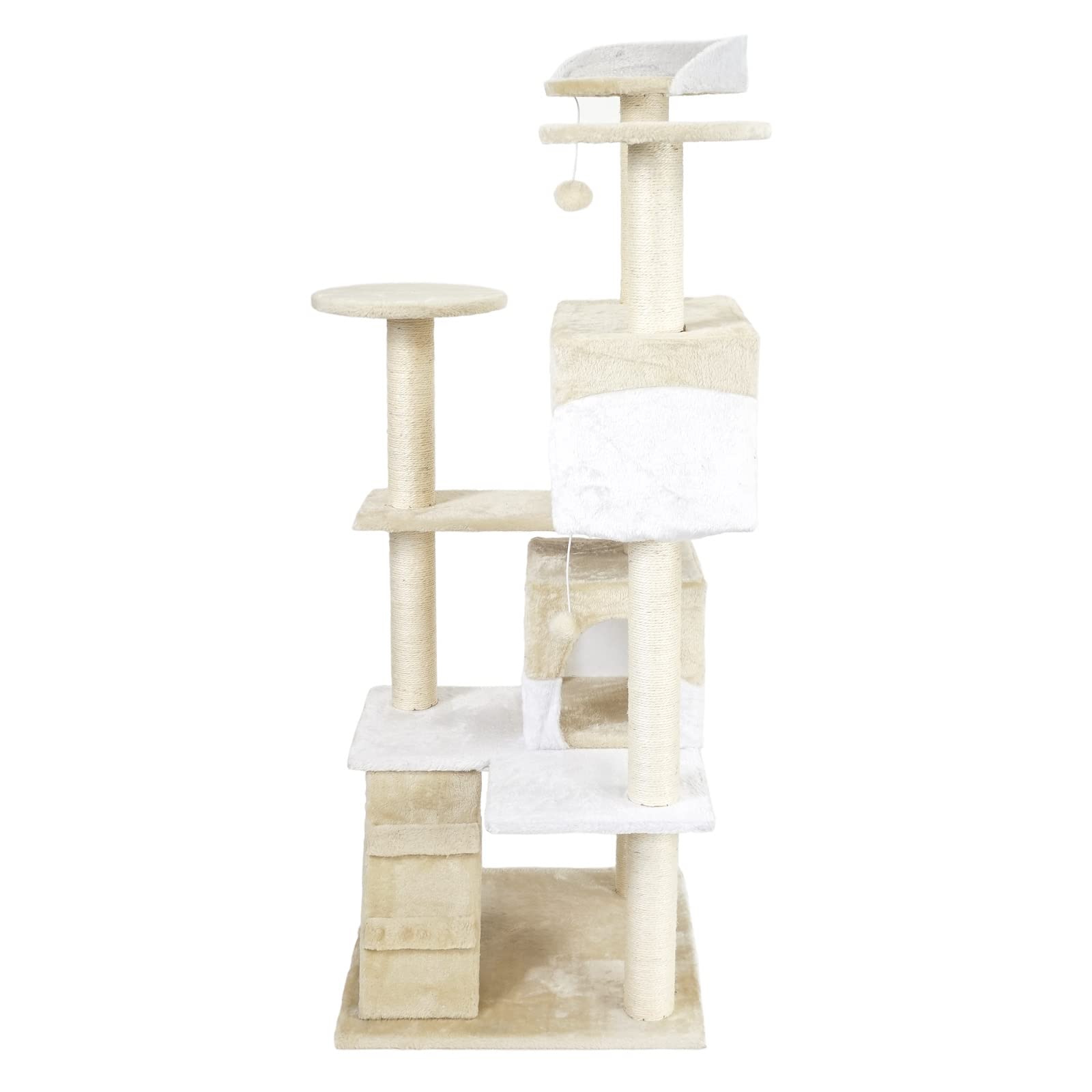 Arbre à Chat Gris WilTec 71cm - Avec Griffoir Sisal Et 2 Plateformes, Neuf