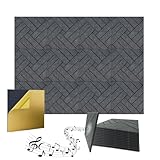 UNION ACOUSTIC 12' x 12' x 0.4', Grey (QVS03), Acoustic Panels Self Adhesive, 12 Pack, Sound Proof, High Density, Soundproofing for Walland Ceiling, Durable and Sturdy