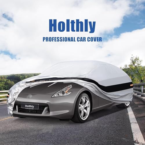 Image of 10 Layers Car Cover Custom Fit for Nissan 350Z 370Z Z (2002-2026), Waterproof All Weather for Automobiles, Outdoor Full Cover Sun Dust Rain Protection with Cotton. Silver