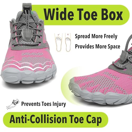 Image of SAGUARO Womens Mens Barefoot Shoes Minimalist Trail Runner Wide Toe Box Zero Drop Outdoor Cross Training Shoe