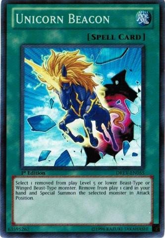 Amazon.com: Yu-Gi-Oh! - Unicorn Beacon (DREV-EN055) - Duelist Revolution -  Unlimited Edition
