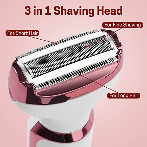 Vacto-Electric-Razor-for-Women-4-in-1-Womens-Body-Hair-Removal-Pubic-Shaver-Bikini-Trimmer-for-Eyebrow-Face-Body-Underarm-Portable-Ladies-Shaver-Womens-Trimmer-USB-Rechargeable-IPX7-Waterproof