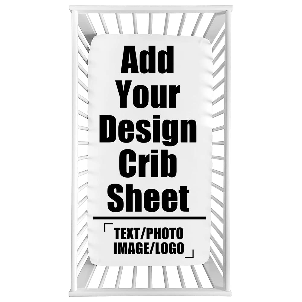 Custom Fitted Crib Sheets for Standard Crib Mattress, Premium Fitted Baby Girl Crib Sheets for Standard Crib Mattress - Ultra-Soft Cotton Blend, Safe and Snug, W28 xL52 xH8, White