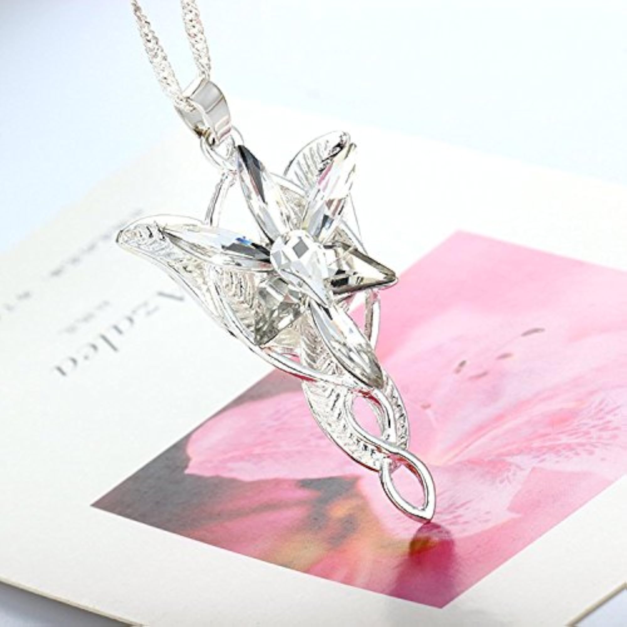 Rhodium Plated Arwen's Evenstar Pendant