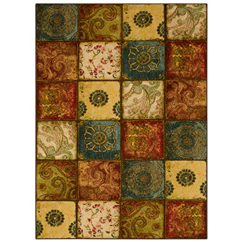 Mohawk Home Free Flow Artifact Panel Patchwork Area Rug, 7'6"X10', Multi #TOP3