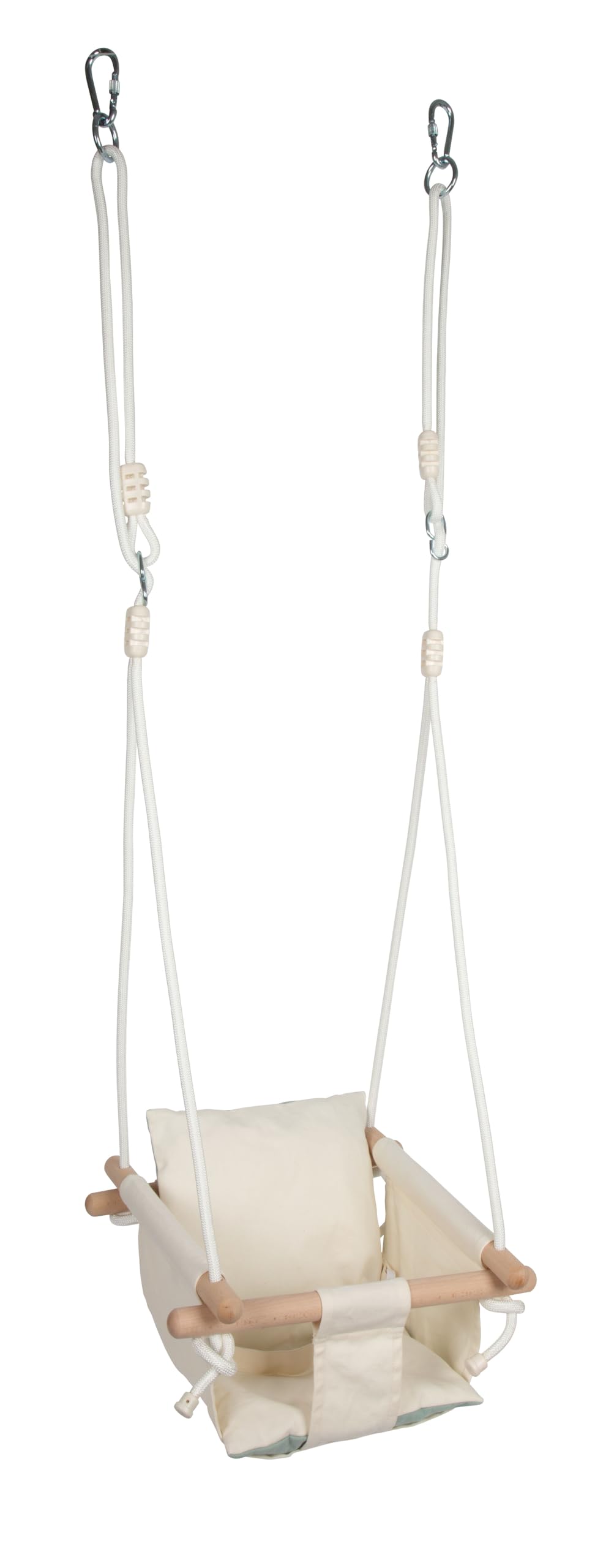 small foot Altalena per bebè beige, con cuscino reversibile rimovibile e cintura regolabile in lunghezza, per bambini piccoli dai 12 mesi, 12800
