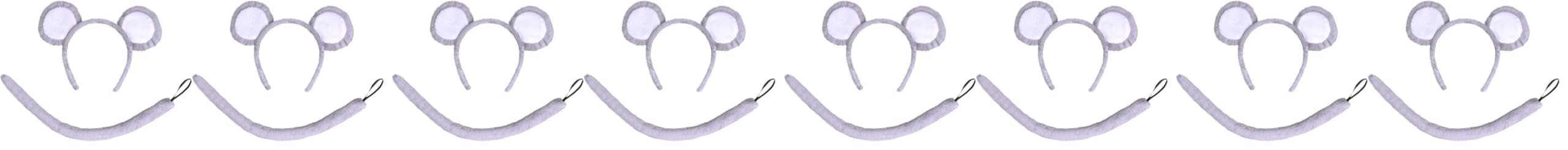 Bristol Novelty DS157 Ears and Tail Mouse Costume Set, Unisex-Child, Grey, One Size