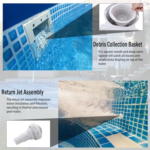 Kefly Above Ground Pools Skimmer with Accessories, Thru-Wall Skim Compatible with All Standard Pool Wall Cutouts by Kefly - Image 4