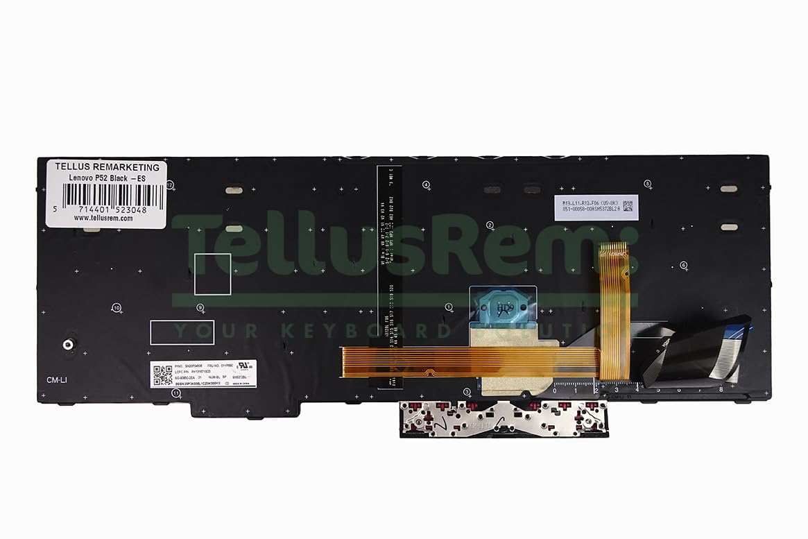 Teclado de respuesto Español retroiluminado para Lenovo Edge L580 E580 P52 P72 T590 T580s
