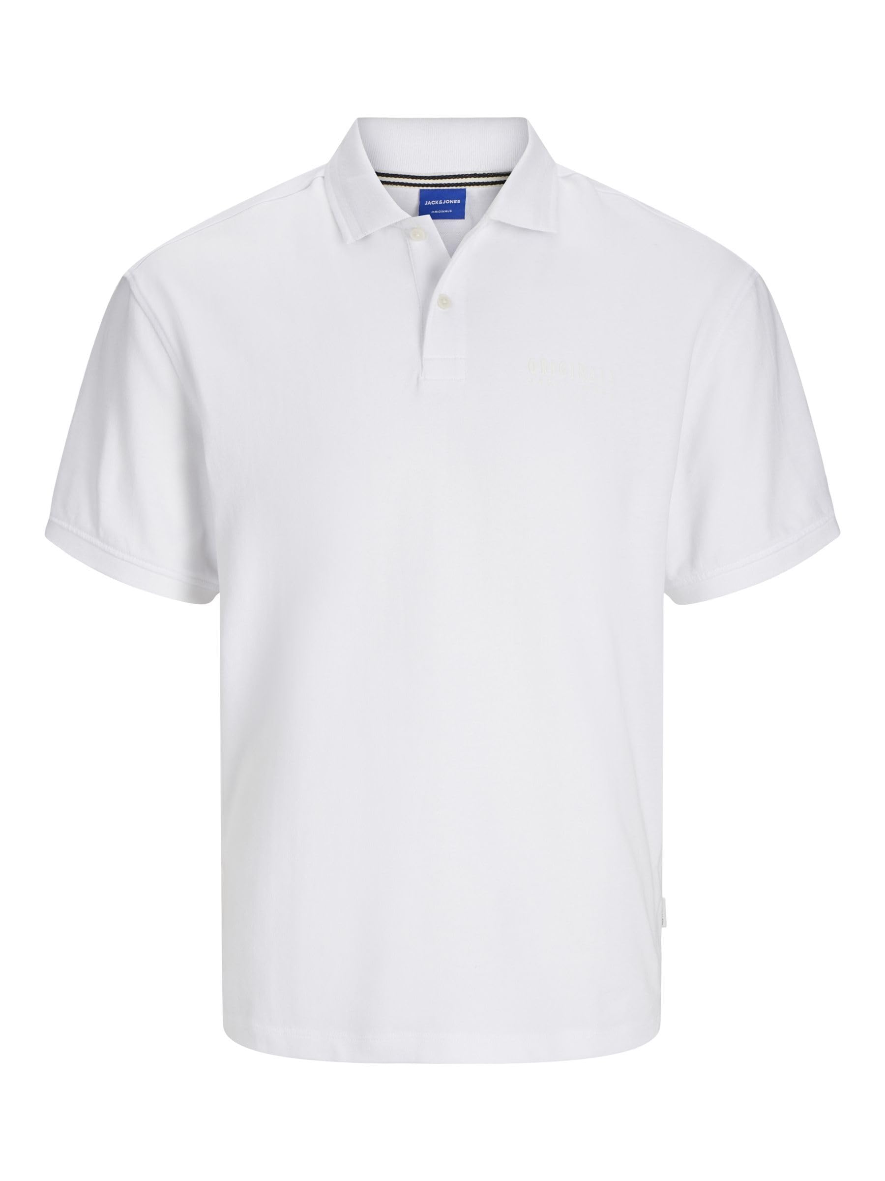 Jack & Jones Jorfrederiksberg Men's Polo SS Noos, Bright White, S, Glossy White, S