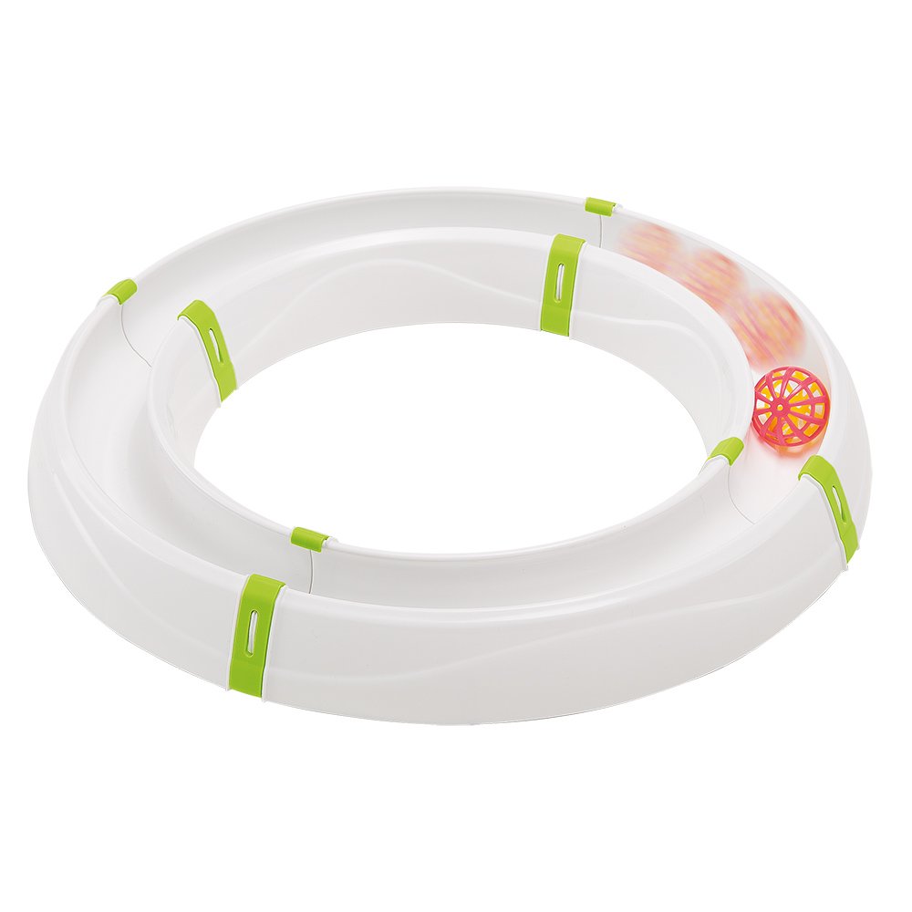 Ferplast Interactive Cat Toy MAGIC CIRCLE, Teaser Cat Toy, Modular Circuit, Colored Ball Included, Ø 40 x 5 cm