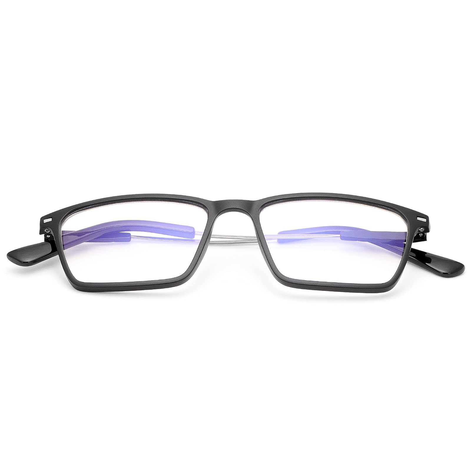 LJIMI Progressive Multifocal Computer Reading Glasses No Line Blue Light Blocking Readers with Spring Hinge for Men Women Clear Multifocus Trifocal Lens Eyewear Anti Blue Light Fashion Eyeglasses - Image 2