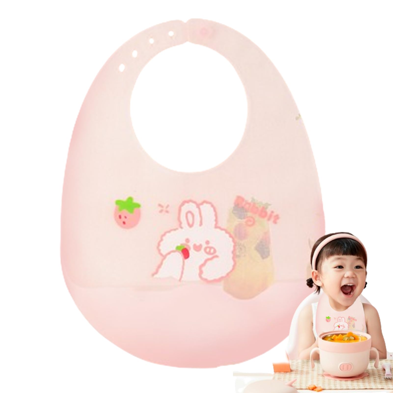 Bavaglino Con Maniche Per Bambino | Grembiule Da Pranzo Per Seggiolone | Coperto Impermeabile E Lavabile | 1 Pezzo 80x90 Cm (Bianco Sporco) - 3