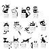 Foonii 13 PCS Pegatina pared, Interruptor Pegatina, PVC Engomada Interruptor ,Familia Decoración Decorativos Decal Arte Pared Stickers Habitación Dormitorio Pared Mural Desprendible Prueba De Agua