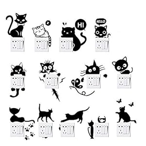 Foonii 13 stuks muurstickers, pvc-schakelaar, creatief, waterdicht, afneembaar, decoratie, muurkunst, wandstickers…