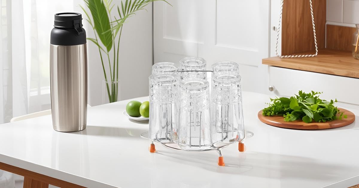 Glass Stainless Steel Stand - Organize Your Kitchen -7
