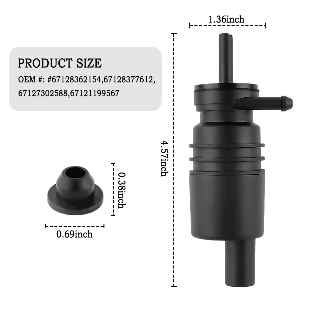 Windshield Washer Pump For BMW, Audi, Mercedes, VW, Porsche - URO Parts 67128362154
