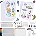 CGBOOM 201 Plastica Termoretraibile Kit, Include 10 Fogli di A5 Plastica Termoretraibile Trasparente, 5 Fogli Carta Termoretraibile con Matita, Perforatrice, Portachiavi