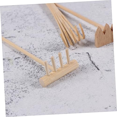 Happyyami 4 Pçs Brinquedos Em Miniatura Zen Ancinho De Jardim Decoraciones Para Salas De Casa Brinqu