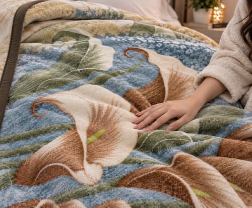 Image of ABRAZO Dreamy Wrap Mink Blanket for Double Bed | 570 GSM 3 Kg Single Ply | Ultra Soft Warm Blanket for Winter & AC Room | Quilt /Comforter /Dohar | 220 x 240 Cm