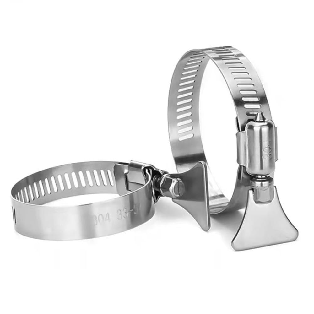 Fascette stringitubo Anelli di serraggio, 304 acciaio inossidabile 2/5/10 pezzi morsetto for tubi morsetto for trachea morsetto di bloccaggio fisso con maniglia anello for gola tubo a torsione manuale