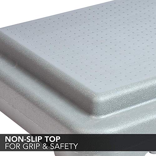 The Step (Made in USA) 4 Inch Stackable Aerobic Exercise Platform (Grey) with Non-Slip Surface and Nonskid Feet to Prevent Sliding by Freestyle STEP - Image 5