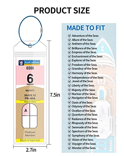 Image of Cruise Luggage Tags, NTONPOWER Cruise Tags Holders with Steel Loops Clear Cruise Luggage Tags for Cruise Ships Fits All Royal Caribbean & Celebrity Cruise Cruise Essentials in 2024