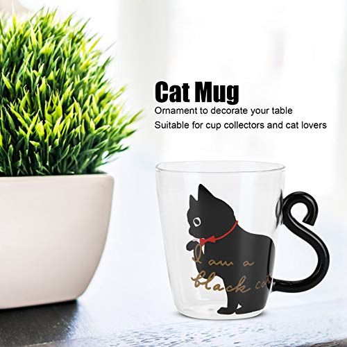 Coffee Tea Mugs, Animal Shaped Cute Handmade Mugs Funny Cat Mug Novelty Gift for Kids Cat Lovers(Black cat) - Image 2
