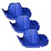 blinkee LED Flashing Cowboy Hat with Blue Sequins - Three Pack