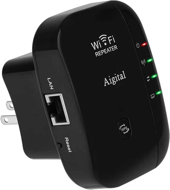 WiFi Extender, Aigital WiFi Booster, WiFi Repeater,WiFi Range Extenders for Home,Internet Wireless Signal Booster with Ethernet Port, Multiple Device Support, Quick Setup