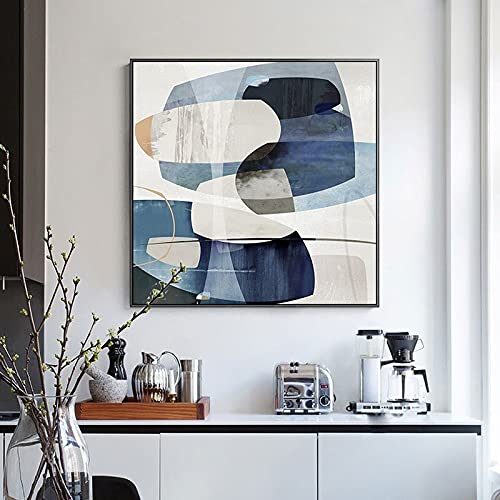 Peintures Atmosphériques Abstrait Blues : Toile Murale Design