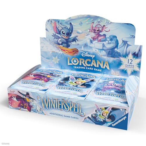 Ravensburger Disney Lorcana TCG: Winterspell Booster Pack Display - 24 Packs with 12 Trading Cards Each - 288 Cards Total - Ideal for Collectors & Disney Fans - Suitable for Ages 8+