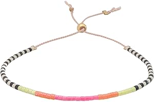 Neon Black and White Miyuki Bracelets for Women