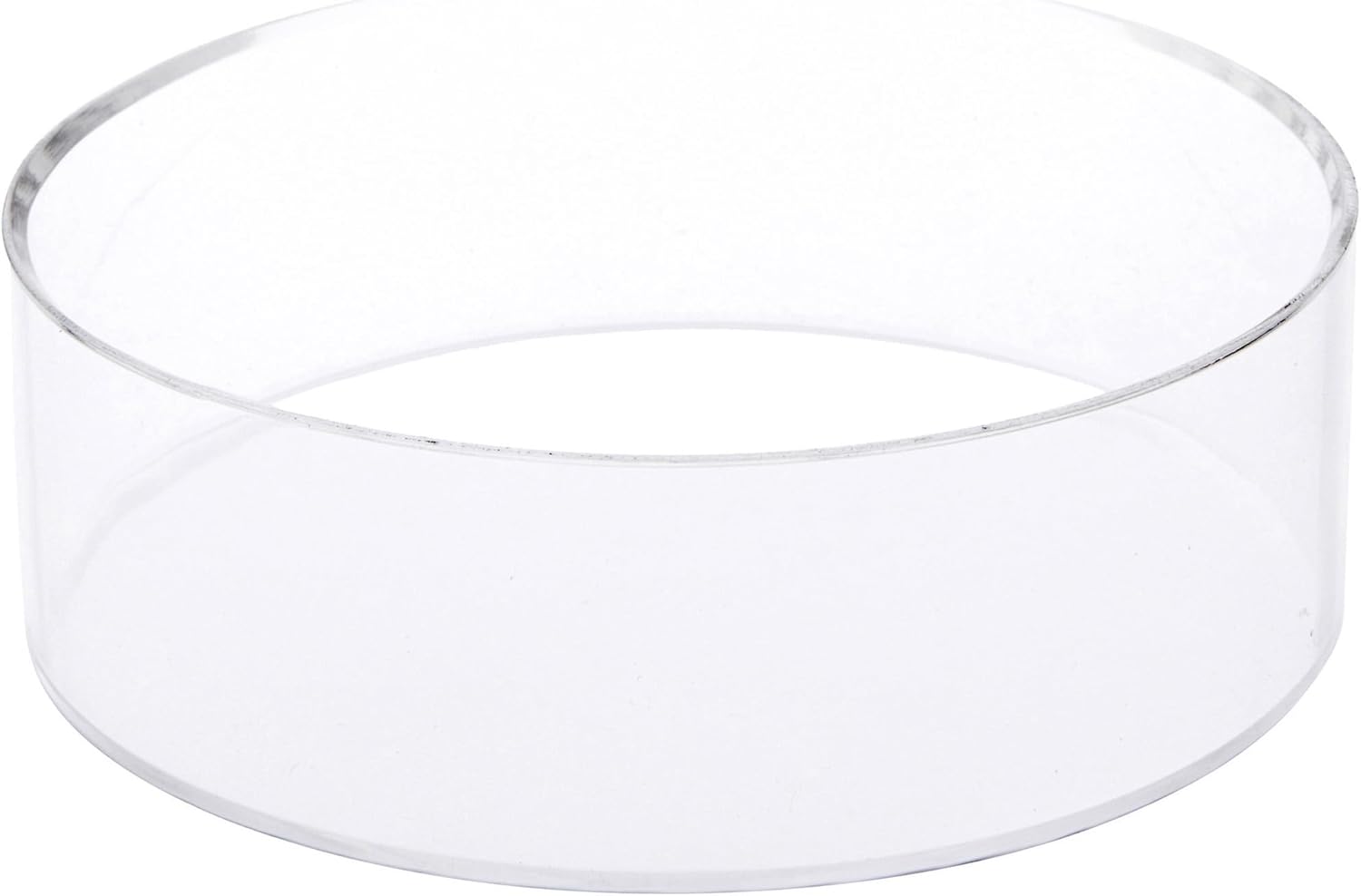 Plymor Clear Acrylic Beveled Ball or Sphere Display Holder Stand, 1.75" H x 5" W (3 Pack)