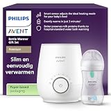 Philips Avent-flessenwarmer Cadeauset – Premium, Snelle Flessenwarmer & Natural Response-fles, Slimme Temperatuurregeling, Gelijkmatig Opwarmen, Autom. Uitschakeling, Voorzichtig Ontdooien, SCF358/10