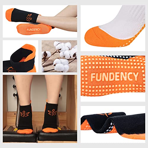 Fundency 6 Pairs Non Slip Yoga Socks For Women, Anti-Skid Socks For Pilates Bikram Fitness Socks With Grips #TOP2