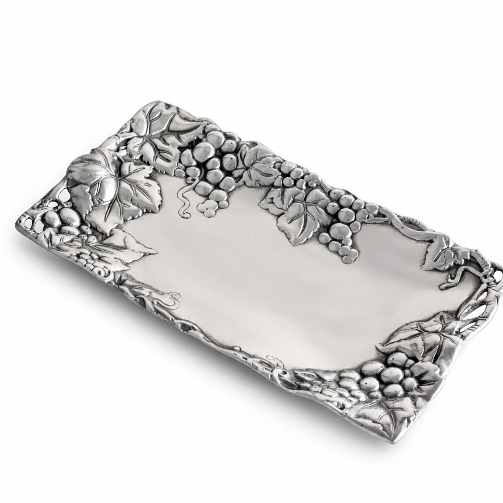 Arthur Court Grape Pattern Bread Serving Tray