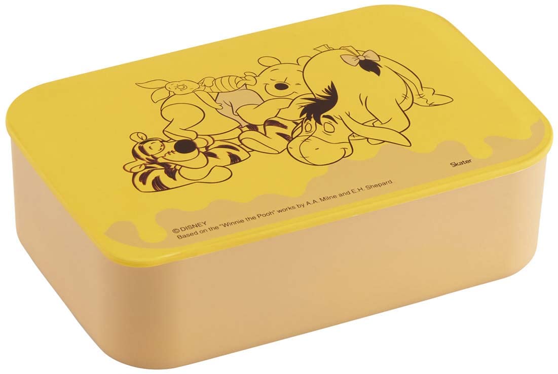 Skater NLP5-A Painted 1-Tier Lunch Box, 16.9 fl oz (500 ml), Includes Cores and Belt, Disney Winnie the Pooh, Made in Japan