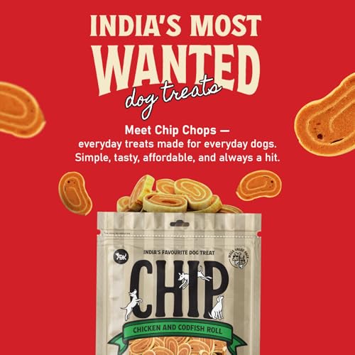 Image of Chip Chops Chicken & Codfish Rolls Dog Treats, High Protein Healthy Snacks, Easily Digestible Training & Reward Treats, Suitable for All Dog Breeds 250g - Pack of 3