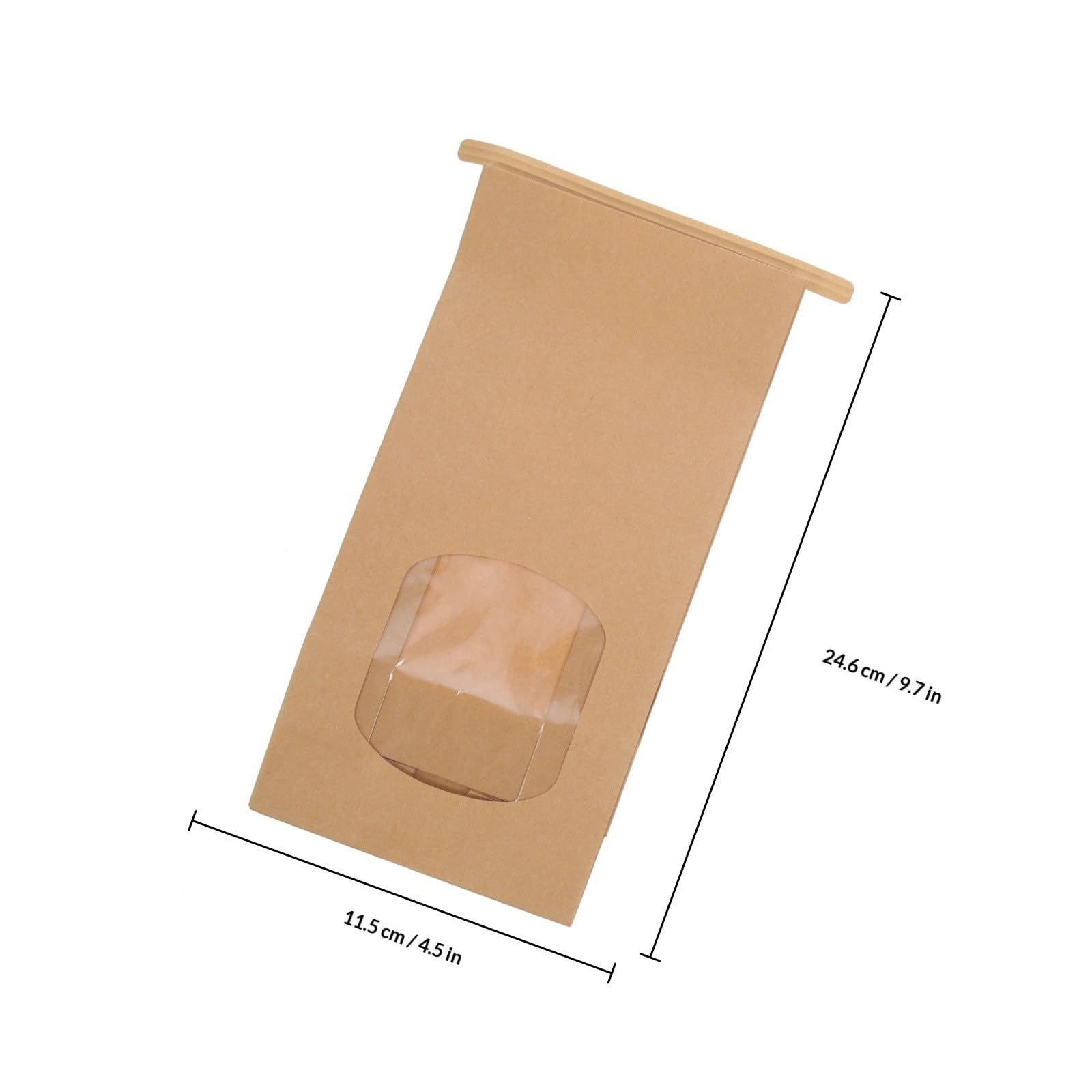 Gadpiparty Sacchetti in Carta Kraft Finestra Trasparente da 8oz 100 Pezzi Resistenti e Antiunto per Biscotti e Snack per Confezioni Regalo e Uso Domestico
