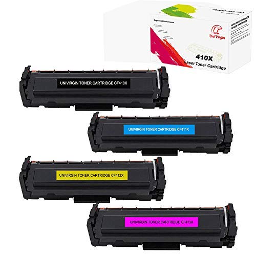 4 Pack M452dn Toner Combo for HP 410X High Yield Toner 410A CF410A CF410X CF411X CF412X CF413X for use in HP Color Laserjet Pro MFP M452dn M477fdw M477fdn M477fnw M477 M452nw M377dw M452dw