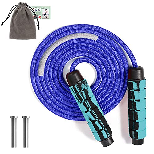 縄跳び トレーニング用 重り付き 太い 直径7mm フィットネス 消費カロリー ダイエットなわとび 重め 滑り止め 運動不足解消 有酸素運動 エクササ