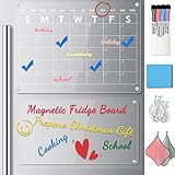 【Idea de Regalo】Este magnetic fridge calendar una gran idea de regalo. Regalos para amigos, familiares, niños, estudiantes, trabajo de oficina, compañeros de trabajo, mamás, papás, regreso a la escuela, universidad. Usted es libre de elegir este pizarra transparente nevera transparente de acuerdo a sus necesidades reales.