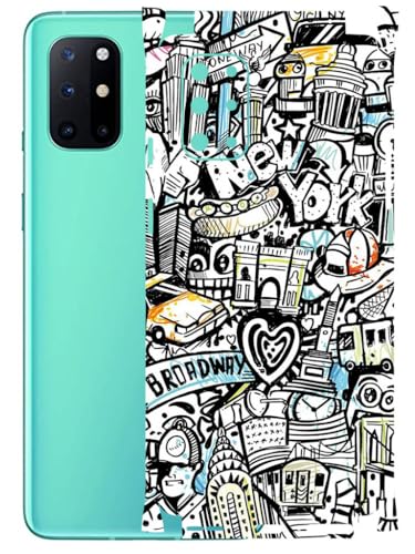 Image of AtOdds - Full Body Back Screen Guard Protector Film - Lamination Wrap Skin Sticker Compatible with ONEPLUS 8T | Scratchproof Matte Finish (Graffiti 26)